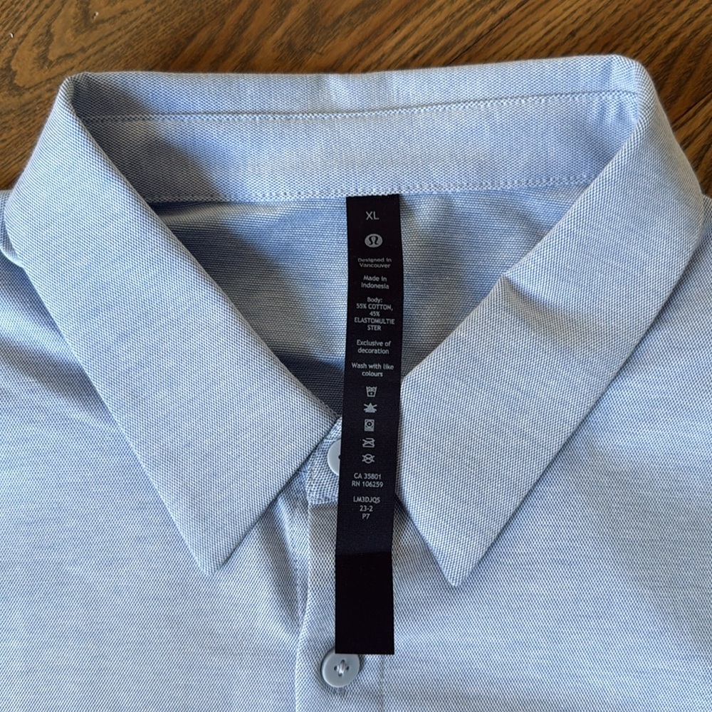 Lululemon Athletica Commission Long Sleeve (Blue, Button Down) XL - Picture 2 of 6